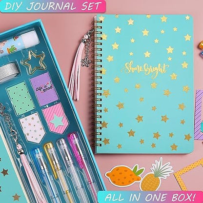DIY Journal Kit for Girls, Scrapbook & Diary Supplies Set, Birthday Gifts for Teen Girls Craft Sets - Unleash Creativity Journaling Art Crafts Kit - Ideal Gifts for 8 9 10 11 12 13 14 Year Old Girl - Image 4