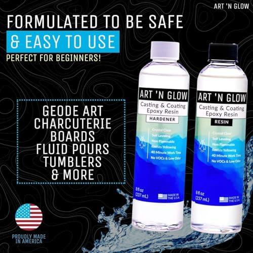Crystal Clear Epoxy Resin Kit 16oz - Food Safe, UV Resistant, Bubble Free - Image 5