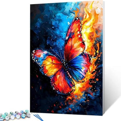 Paint by Numbers Kit for Adults Beginner, Animal Paint by Numbers Butterfly, DIY Easy Acrylic Watercolor Oil Painting Kit with Brushes, Arts and Crafts for Adult for Home Wall Decor 20x26 in B-38 - Image 4
