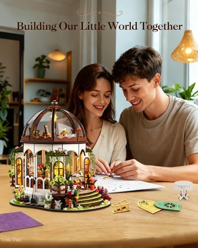 Vaki Vaki 2026 New DIY Miniature House Kit, Book Nook Puzzle with LED Light - Image 5