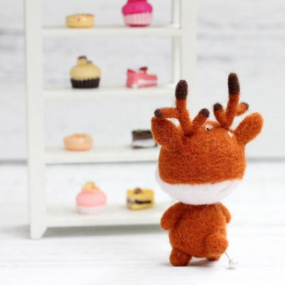 Wizardi Beginner Needle Felting Kit for Adults - Deer. Animal Felting Kit 8x5x3.5cm. Felting Tools. Wool Felting Supplies. Felt Crafts. Wool Felt. F07N8-W2 - Image 4