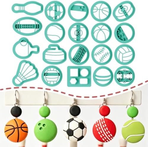 ORIGACH 20 Pcs Sports Ball Polymer Clay Cutters Set by ORIGACH