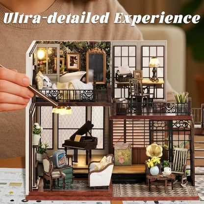 Flever Dollhouse Miniature DIY House Kit Creative Room with Furniture for Romantic Artwork Gift (Time Impression) - Image 4