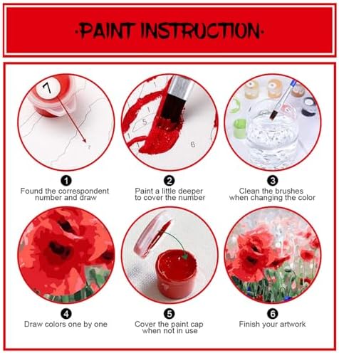 Mosaflare 6 Cocktail Pack Painting by Numbers Kit for Beginner 8X12 inch - Image 7