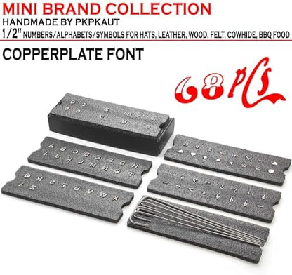 68Pcs 1/2" Custom Branding Iron for Wood, Leather Branding Stamp - Image 2