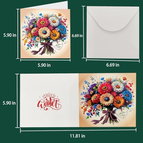 5D Diamond Art Card Kit for Mom, Perfect for Thanksgiving,DIY Birthday Gift - Image 2