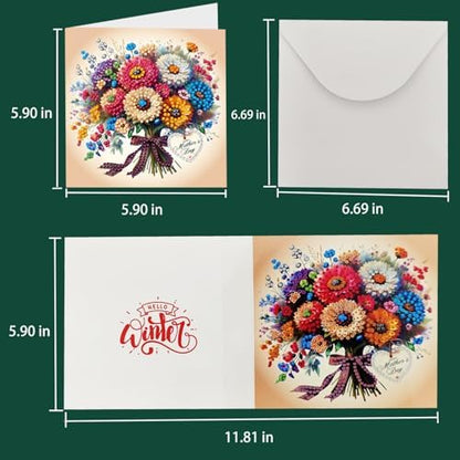 5D Diamond Art Card Kit for Mom, Perfect for Thanksgiving,DIY Birthday Gift - Image 2