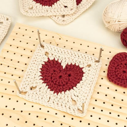 Yeezhee Crochet Kit for Beginners, Granny Square Starter Kit with Step-by-Step Video Tutorials, Knitting Kit for Adults & Teens Including Yarn, Crochet Hook, Heart - Image 3