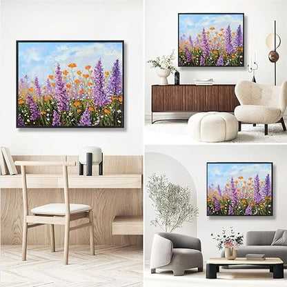 Flower Paint by Numbers for Adults with Framed Canvas - with Wooden Easel - Image 7
