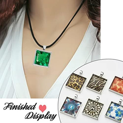 Pendant Trays Kit with Cabochon Glass - Image 3