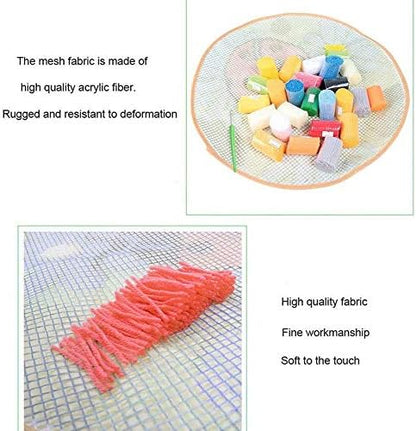 ZFFLYH Latch Hook Kits DIY Crocheting Rug with Animal Pattern Printed Canvas Ornaments Needlework for Kids/Adults 20.5X15 Inch,Elephant - Image 5