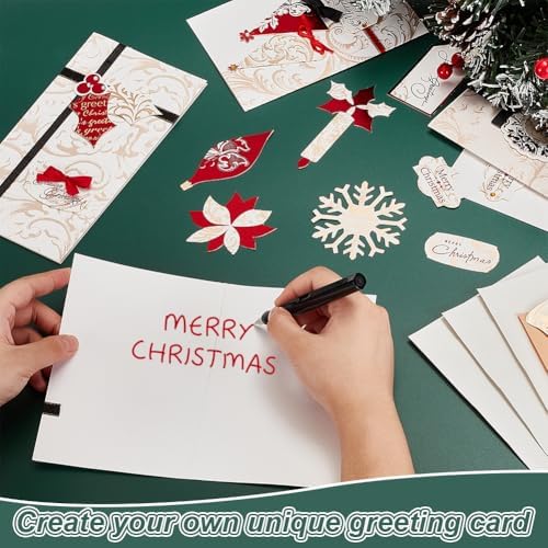 AHANDMAKER Handmade DIY Greeting Card Kits, Colorful DIY Envelope & Card Making Kits Make Your Own Card Crafts Paper Card Making for Birthday Invitation Holiday Christmas Thanksgiving - Image 3