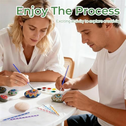 Nicpro Mandala Rock Painting Kit Craft Kits for Adults Mandala Dotting Tool - Image 4