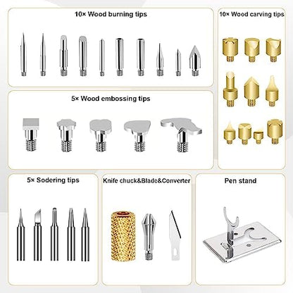 ACRSIKR Wood Burning Kit, LED Display Craft Wood Burning Tool for Adults - Image 5