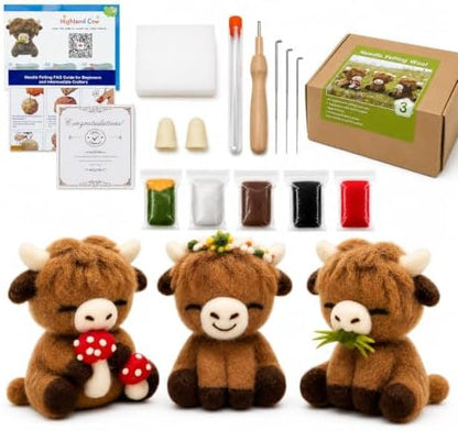 Voduynl Beginner Needle Felting Kit (Cow) by Voduynl