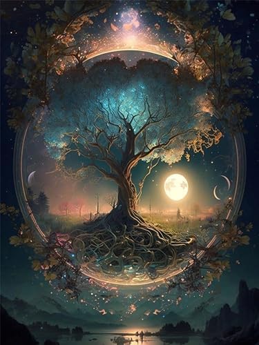 Arttoplus Tree of Life Paint by Numbers Kit for Adults Beginner 16x20 inch by Arttoplus