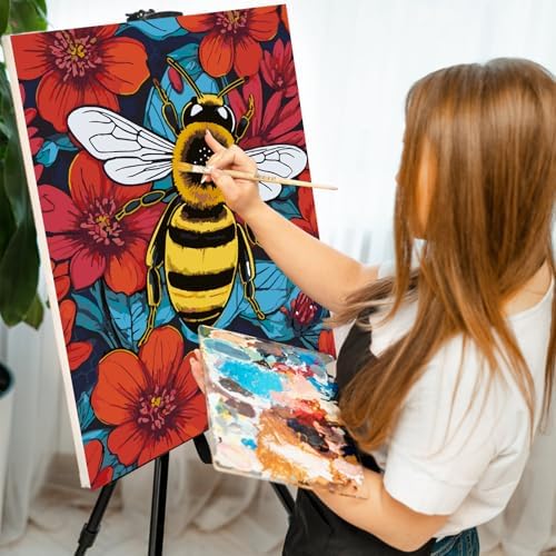 GEEHEIY Paint by Numbers Kit for Adults, Bee Number Painting, 16 x 20 Inch - Image 6