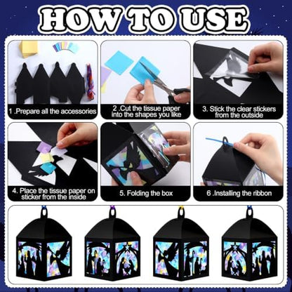 Maitys 36 Sets Christmas Nativity Paper Lantern Suncatcher Craft Kits - Image 4