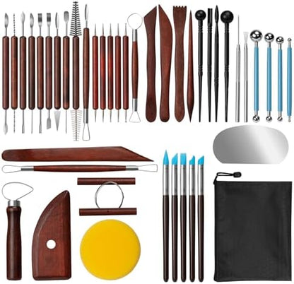 Amrules 43 Pcs Polymer Clay Sculpting Tools Kit for Adults, Red by Amrules