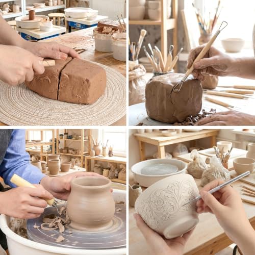 8 Pcs Clay Sculpting Tool Kit, Pottery Sculpting Tool Set, Air Dry Clay Pottery Carving Tools for DIY Ceramics Craft, Carving, Dotting, Molding, Modeling, Shaping - Image 7