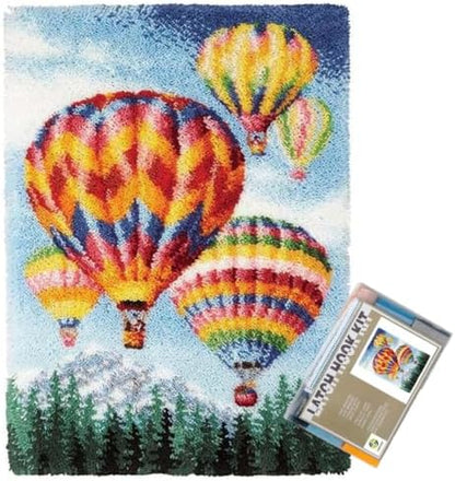 Fantasy Hot Air Balloons Latch Hook Kits for Adults Beginners, 20“ X 15" by EMISTEM