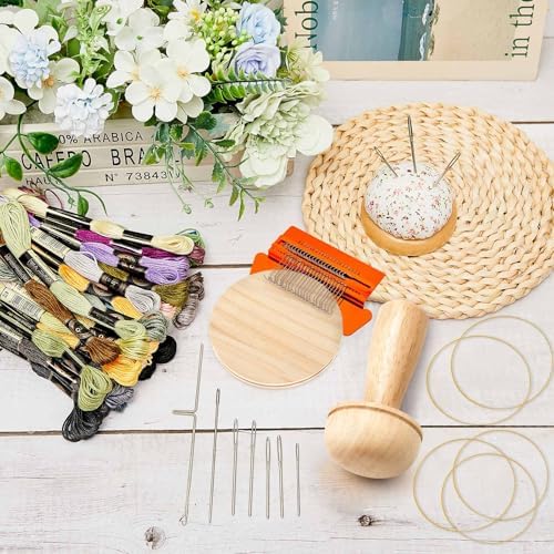 Jexine Speedweve Mini Darning Loom 21 Hooks Darning Mushroom for Socks Kit - Image 6