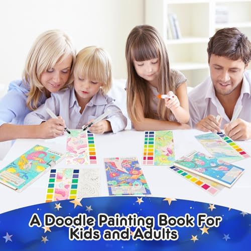 3pack Watercolor Painting Coloring Books Pocket Watercolor Paint Bookmarks - Image 7