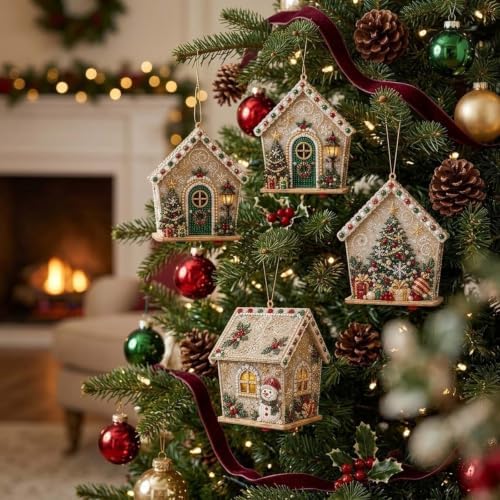 Christmas Diamond Pearl Painting Suncatcher Kit Christmas Ornaments 2026 (Style-D) by Unknown