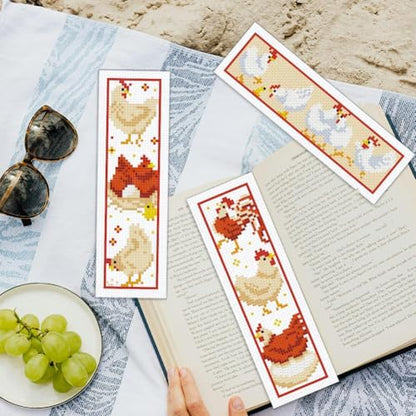 ORIGACH 6 Set Chicks & Words Cross Stitch Bookmark Kit for Beginner - Image 6