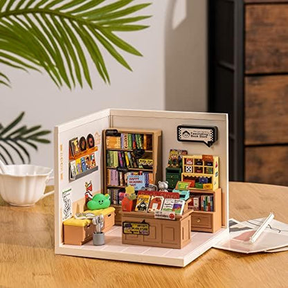 Rolife LED Building Blocks for Adults,1:24 Toy Building Sets,Model Building Kits for Kids Ages 8-12-15,DIY Miniature Dollhouse Kits for Adults,Hobbies for Women Men (3.Fascinating Book Store) - Image 2