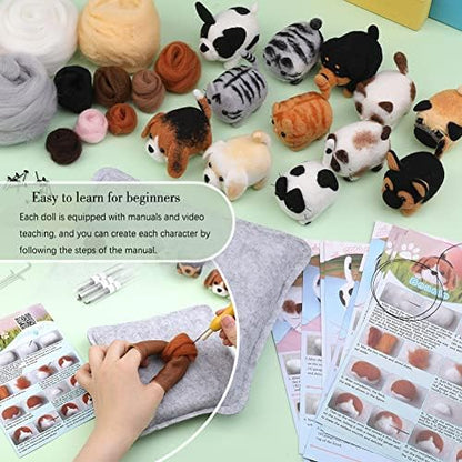 Mayboos Needle Felting Kit, 12 Pcs Doll Making Needle Felting Starter Kit - Image 3