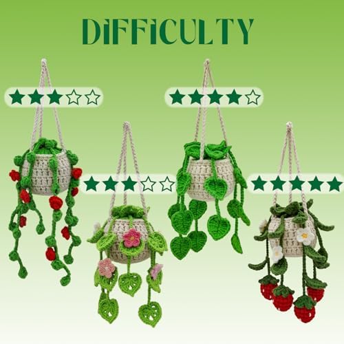 SGIBYN Crochet Kit for Beginners with Video - 4 Pcs Hanging Plant Craft Set - Image 6