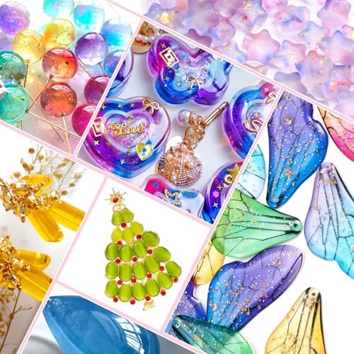 KISREL Transparent Colored UV Resin, 12 Colors 240g Hard Type UV Resin Kit - Image 6