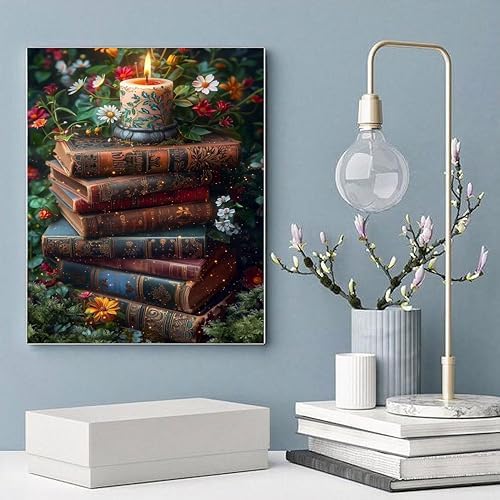 Ycydilirab Paint by Numbers Kits for Adults-Books Paint by Number Adult,Paint by Number Kits on Canvas,Number Painting for Adults,for Home Wall Decoration and Gifts 16X20 inch - Image 2