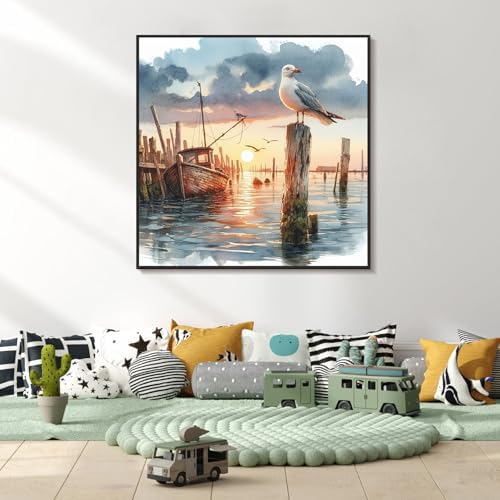 Seagull Framed Paint by Numbers Kit for Adults Beginner & Kids Ages 8-12 - Image 6