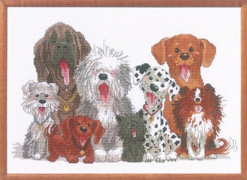 Janlynn Counted Cross Stitch Kit, Dogs of Duck Port, 15" x 10" by Janlynn