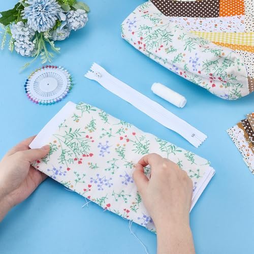 WEBEEDY DIY Quilt Tote Bag Kit for Adult Beginners Handmade Small Shoulder Bag Kit with Video Tutorial,9 Styles Fabrics,Quilting Tools for DIY Sewing Patchwork Craft Valentine's Day Birthday Gift - Image 4