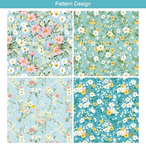 24 Sheets Small Floral Pattern Paper, 6" x 6" Square Craft Paper for Scrapbook, Crafts, DIY Card Making, Photo Album, Junk Journal, Decor - Image 4
