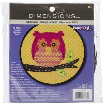 Dimensions Little Owl Felt Applique Kit Craft for Beginners, 6'' D - Image 2