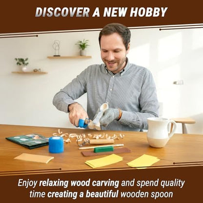 BeaverCraft Wood Spoon Carving Kit for Beginners DIY04 - Whittling Set Includes Spoon Carving Tools, Sloyd Whittling Knife Hook Knife, Basswood Blank - Woodworking Hobby Kit for Adults & Kids - Image 2