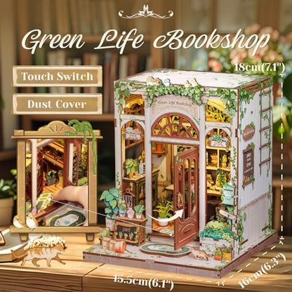 CUTEBEE Book Nook Kit - DIY Miniature House Dollhouse Kit for Adults - Image 3