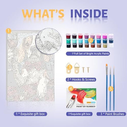 Framed Paint by Numbers Kit for Adults Beginner & Kids Ages 8-12, Funny Dog Adult Paint by Numbers with Frame, without Easel, DIY Acrylic Number Painting for Adults for Home Decor Gift 8 x 12 Inch - Image 4