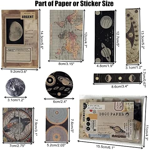 Esweny 200PCS Vintage Scrapbooking Supplies Kit for Journaling, Scrapbook Sticker Paper Pack for Junk Journal Planners Aesthetic Cottagecore Room Decor Wall Art Collage Album - Image 3