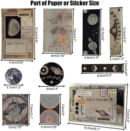 Esweny 200PCS Vintage Scrapbooking Supplies Kit for Journaling, Scrapbook Sticker Paper Pack for Junk Journal Planners Aesthetic Cottagecore Room Decor Wall Art Collage Album - Image 3