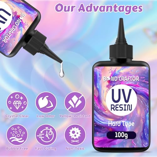 Bond Craftor UV Resin Kit 300g, Hard Type for Jewelry Making - Image 2