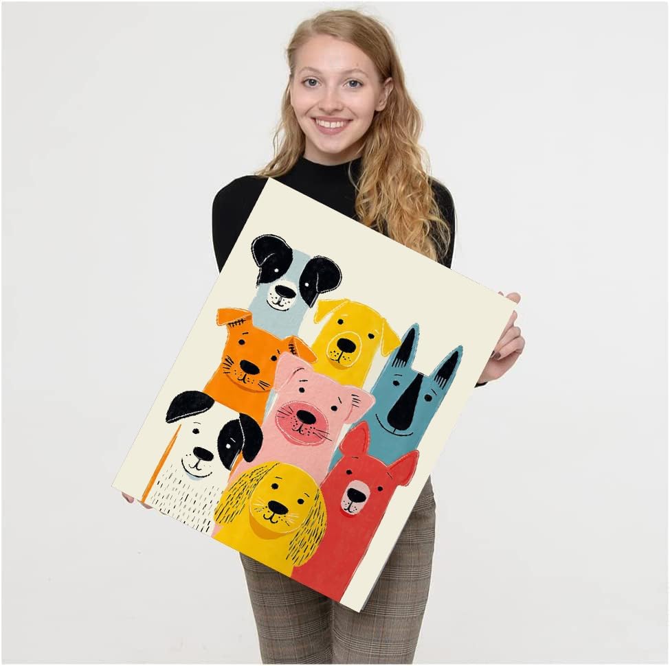 TCDZMYGS Dog Paint by Numbers Kit for Adults Beginner,Easy Dog Adult Paint by Number Kits on Canvas with Frame,DIY Acrylic Oil Painting by Numbers Kits for Home Wall Decor 10x12 inch - Image 4
