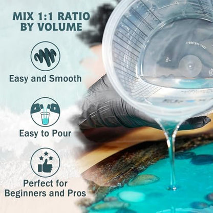 IGaiety 1 Gallon Epoxy Resin Kit, Crystal Clear Resin for Crafts & Tables - Image 5