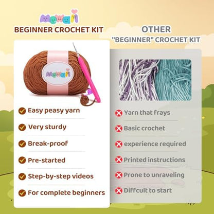 Mewaii Crochet Kit for Beginners, 3 Pack Highland Cows Craft Set - Image 3