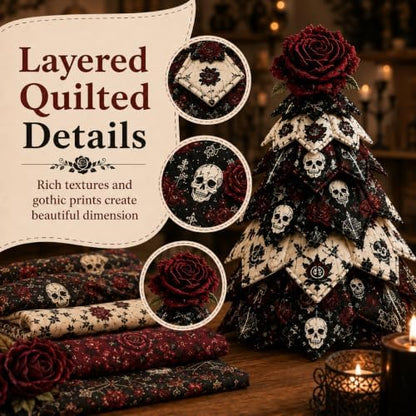 2026 New Christmas & Halloween DIY Quilted Fabric Tree Kit, 3D Layered Sewing Craft Set for Beginners, Christmas Tree Quilt Kit, Handmade Tabletop Holiday Decor, Gift for Craft Lover - Image 4