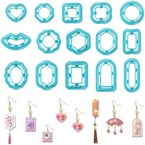 ORIGACH 15 Pcs Vintage Frame Polymer Clay Cutters Set by ORIGACH